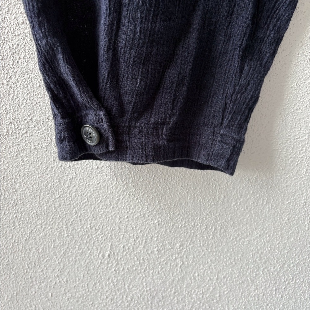 Poetry Linen Blend Drawstring Ankle Pants Size 14 Coastal Chic Navy Quiet Luxury - Picture 9 of 12